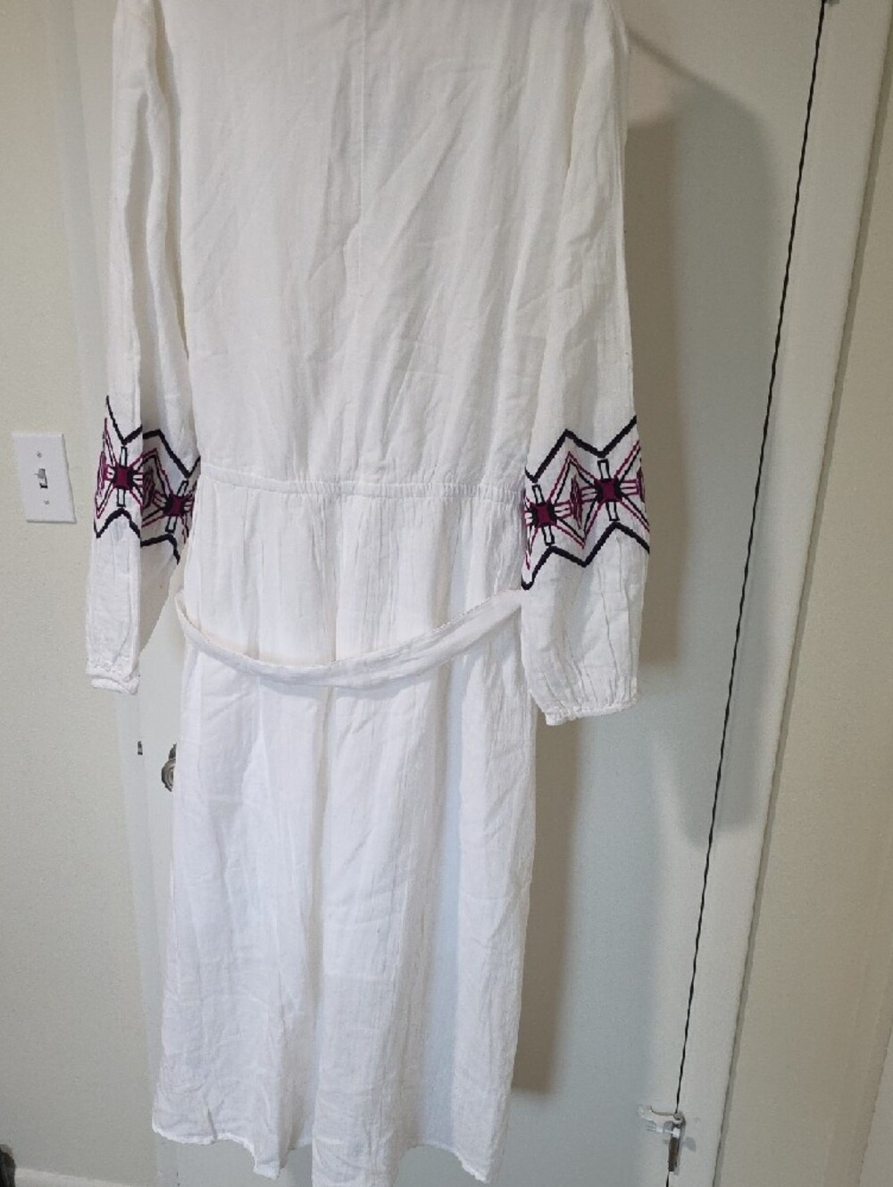 Lane Bryant White Midi Dress with Purple Embroidery - Picture 7 of 7